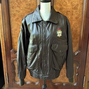 Vintage Coors Lambskin Moto Jacket